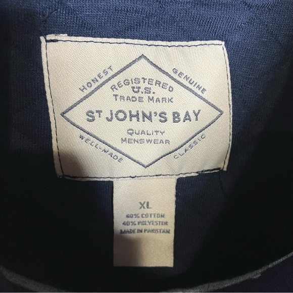 NWT St. John’s Bay navy blue quilted quarter zip pullover size XL - Picture 3 of 7